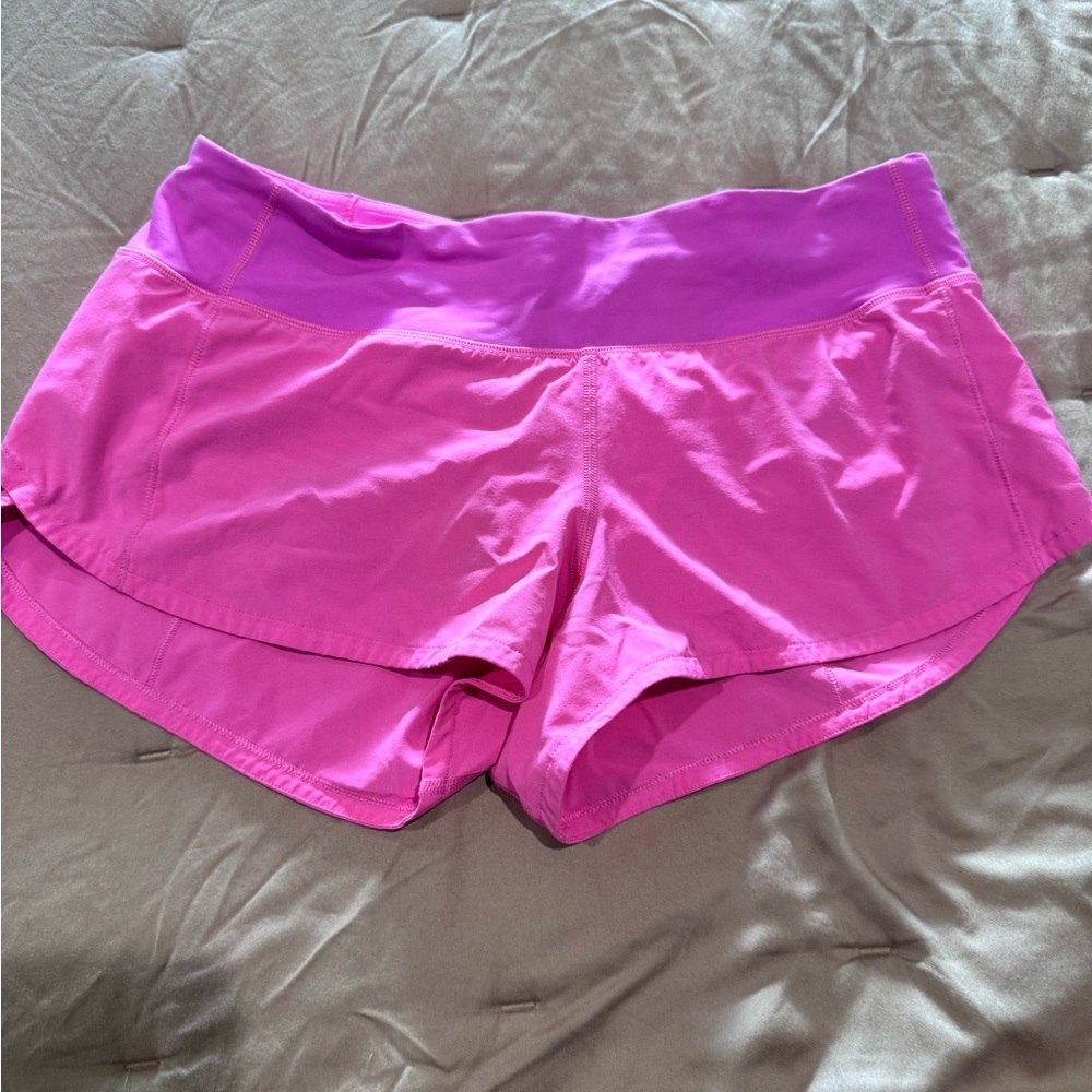 Lululemon speed 2.5” Athletica Fuchsia Running Shorts